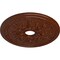 Ekena Millwork Rose and Ribbon Medallion (Canopies up to 4"), 23 5/8"OD x 4"ID x 1 1/2"P, Burnished Mahogany CM23ROBMC - alternate 3